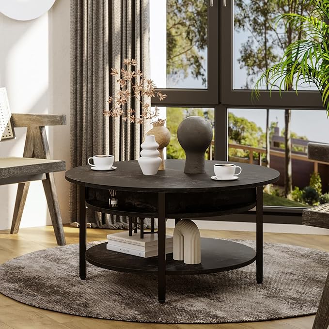 FABATO Round Lift Top Coffee Table - Image 8