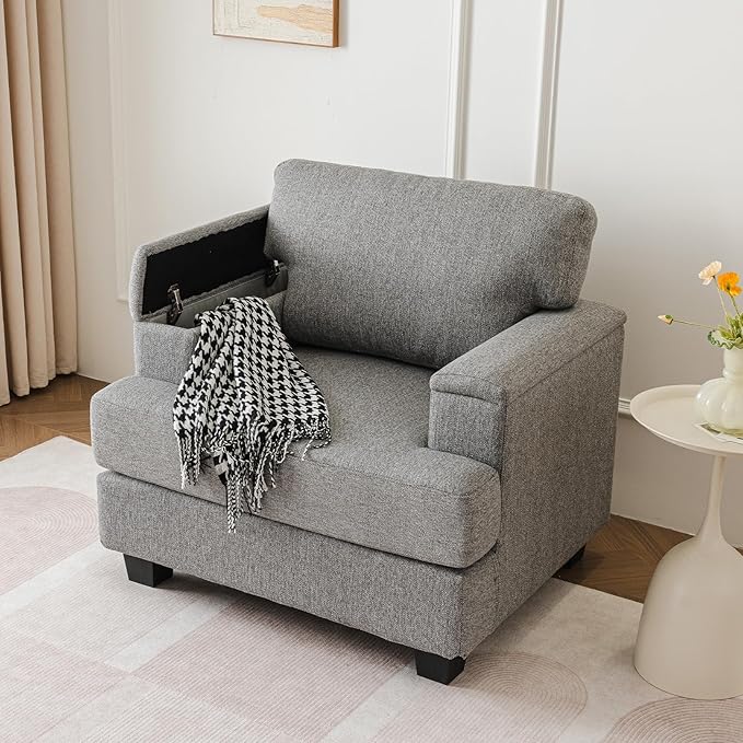 Rexulqo Oversized Accent Chair Set of 2, Upholstered Armchair - Image 3