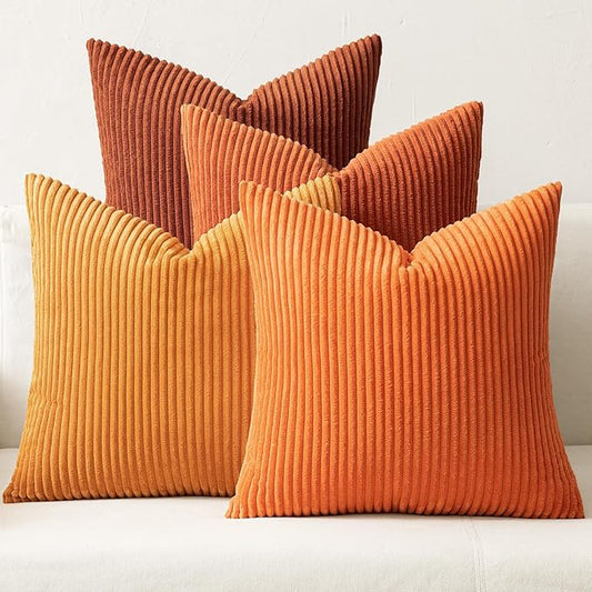 MIULEE Boho Farmhouse Throw Pillow Covers 18x18 Inch Set of 4 Mordern Nordic by MIULEE