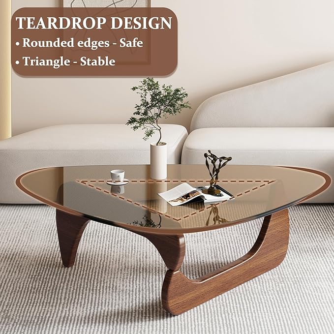 Glass Coffee Table, Triangle Coffee Table - Image 5