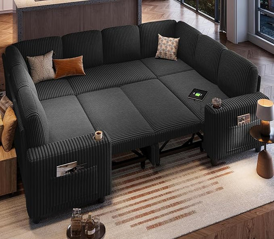 LINSY HOME Sectional Sleeper Sofa by LINSYHOME