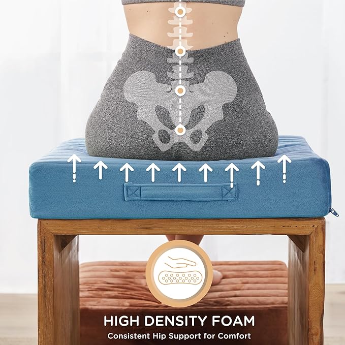 Codi High Density Foam Floor Pillow 2 Sets, Large Meditation Cushions Seating - Image 4