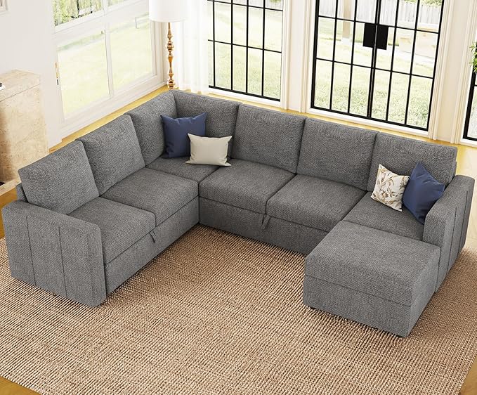 Belffin Modular Sectional Sleeper Sofa - Image 4