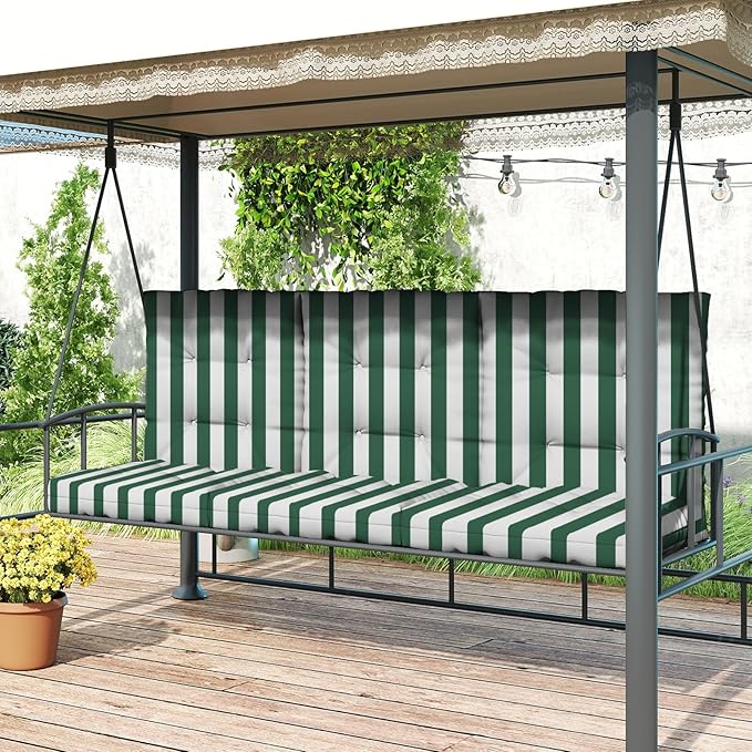 Outdoor Chair Cushions Set of 2, High Back Soft Seat Pad, Indoor Outside Use - Image 2