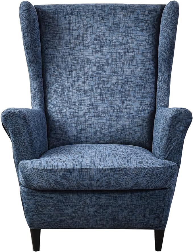 KRFOONN Wingback Chair Covers Slipcovers 2 Piece Stretch Wing Chair Covers by KRFOONN