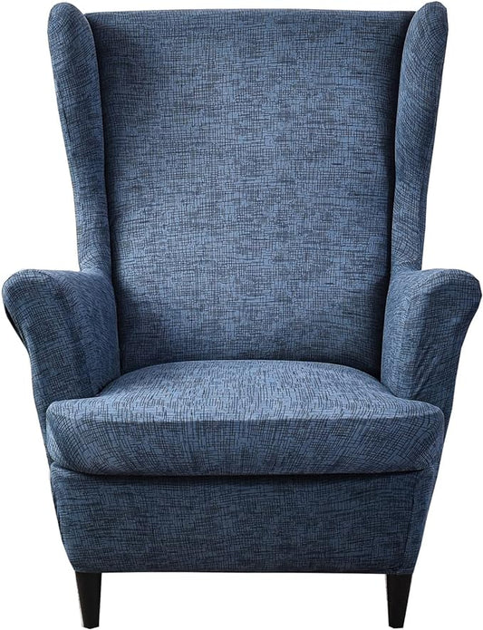 KRFOONN Wingback Chair Covers Slipcovers 2 Piece Stretch Wing Chair Covers by KRFOONN
