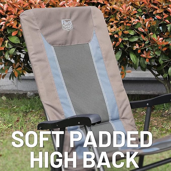 TIMBER RIDGE Outdoor Folding Rocking Chair, Hard Armrests - Image 8