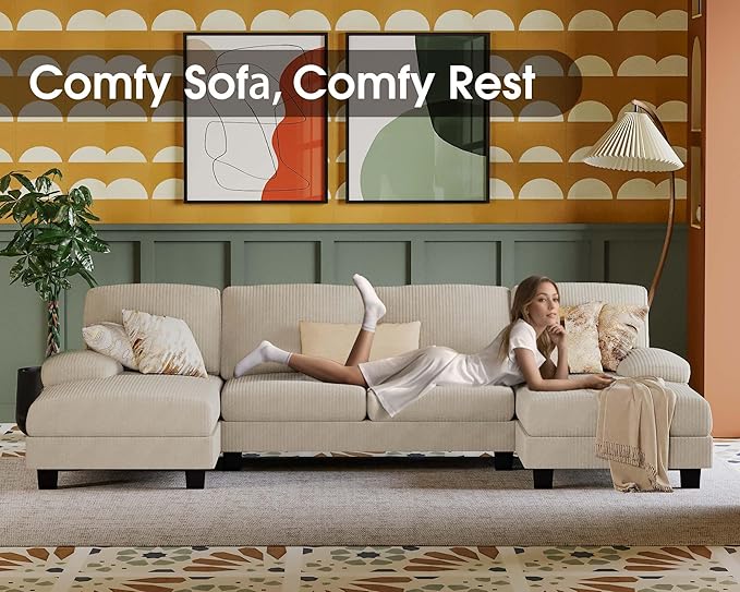 Furmax Sectional Couches for Living Room, U-Shaped Sofa Couch - Image 4
