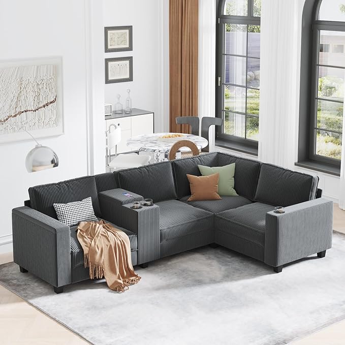 Ball & Cast 105.5" L-Shaped Sectional Sofa Bed by BallCast