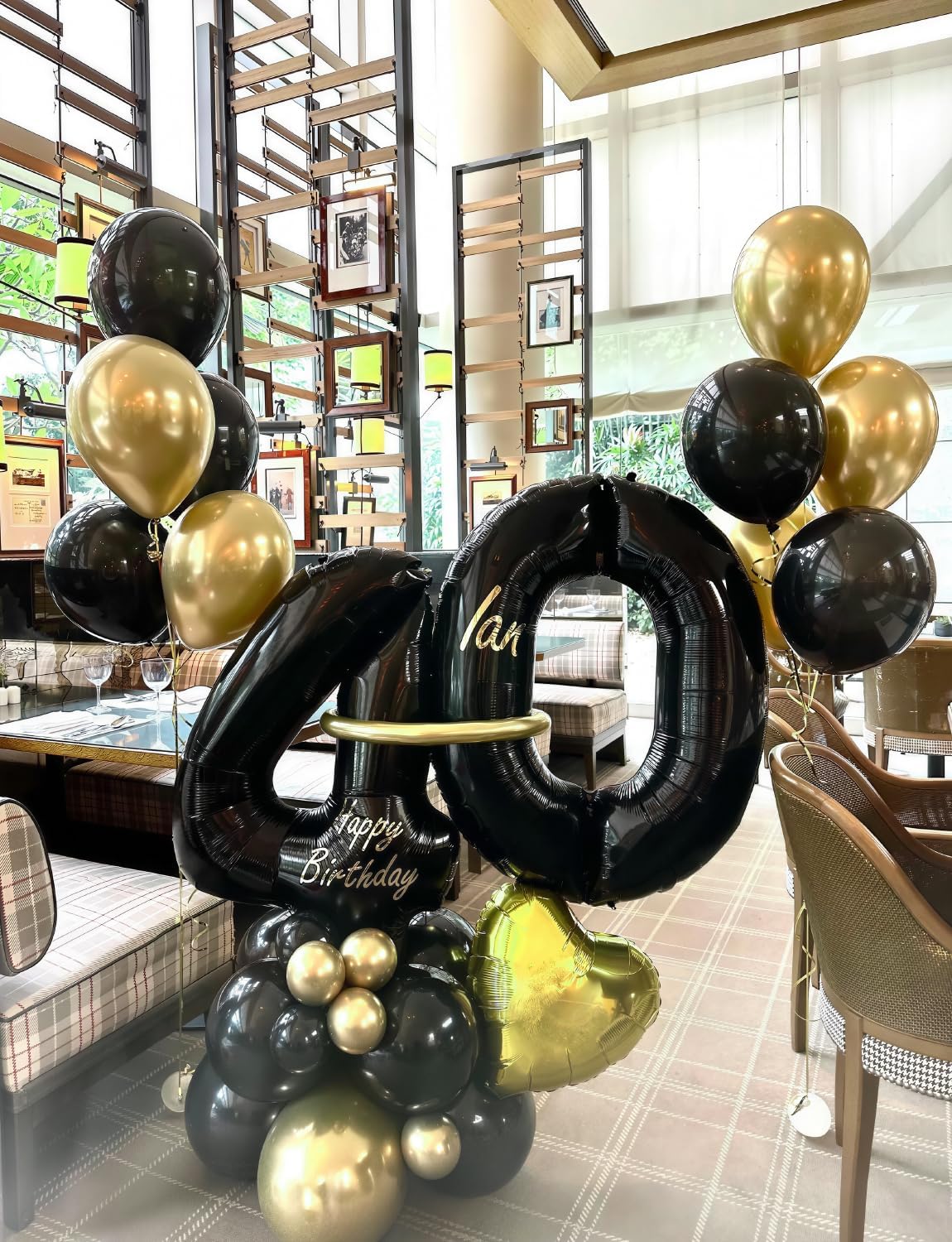 Black and Gold Balloons - 50PCS 12 Inch Metallic Gold Balloons Confetti Balloon Thickened Latex Balloon for Birthday Retirement Anniversary Wedding Party Decorations Supplies