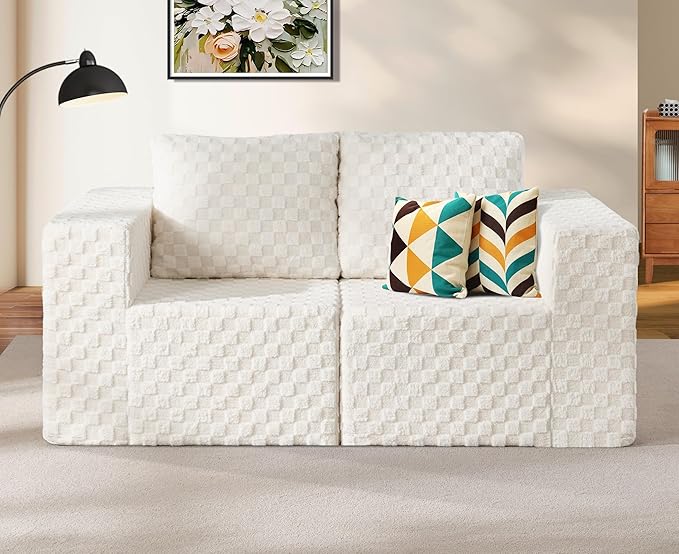 Modular Sectional Sofa 2 Seater Loveseat Modular Couch by YourHomeDeservesMore