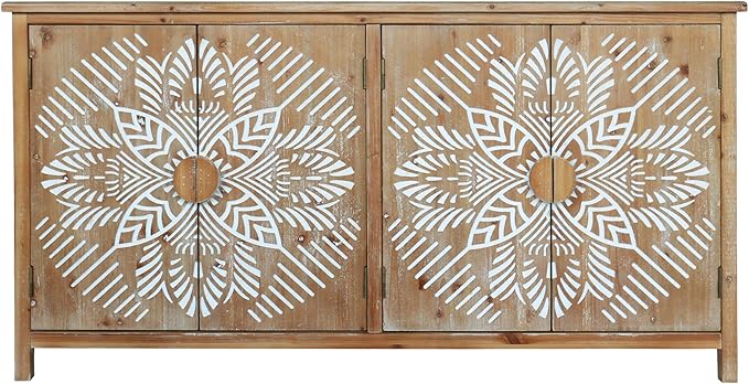 LKTART 60" Sideboard Buffet Cabinet, Vintage Accent Credenza Storage - Image 6