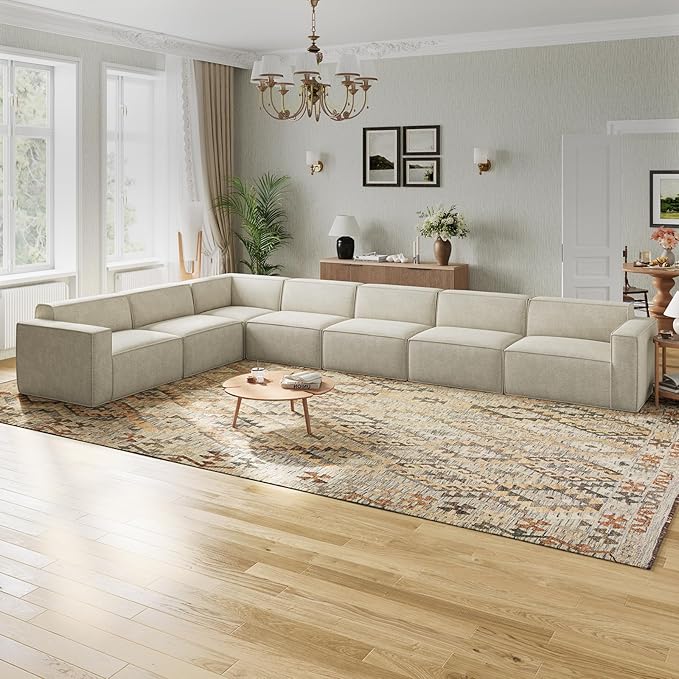 Novilla 176" Modular Sectional Sofa, No Assembly Cloud Sectional Couch by Novilla