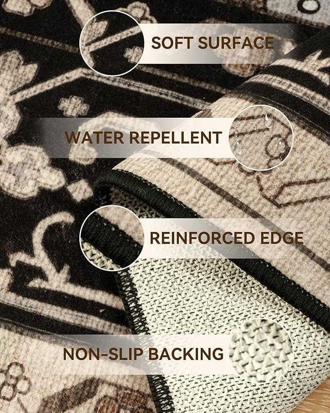 RELEANY Area Rugs 2'x8' Runner Rug Non Slip Washable - Image 4