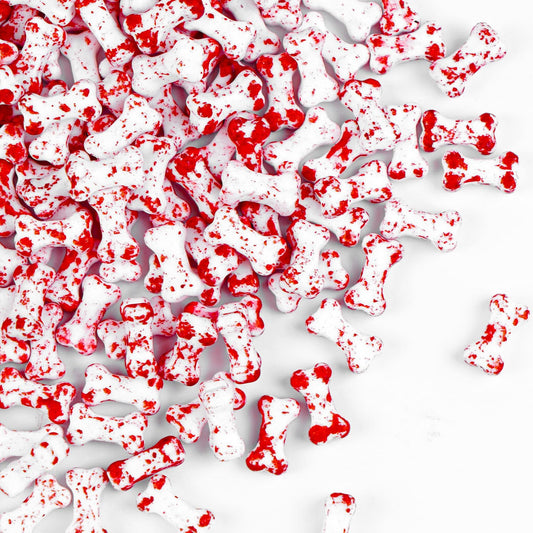 Halloween Sprinkles, Bloody Dog Bones Candy, Halloween Candy, Edible Sprinkles for Cake Decorating, Cupcake Decoration, Cupcake Toppings, Cookie, Ice Cream, 180g/ 6.35oz