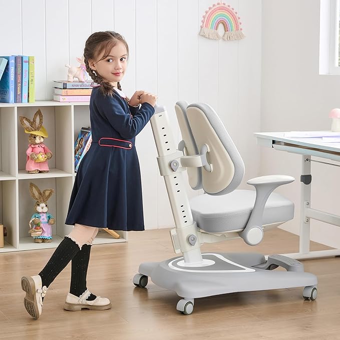 ERIYA Kids Desk Chair, Ergonomic Chair: Height-Adjustable, Double Back Support by ERIYA