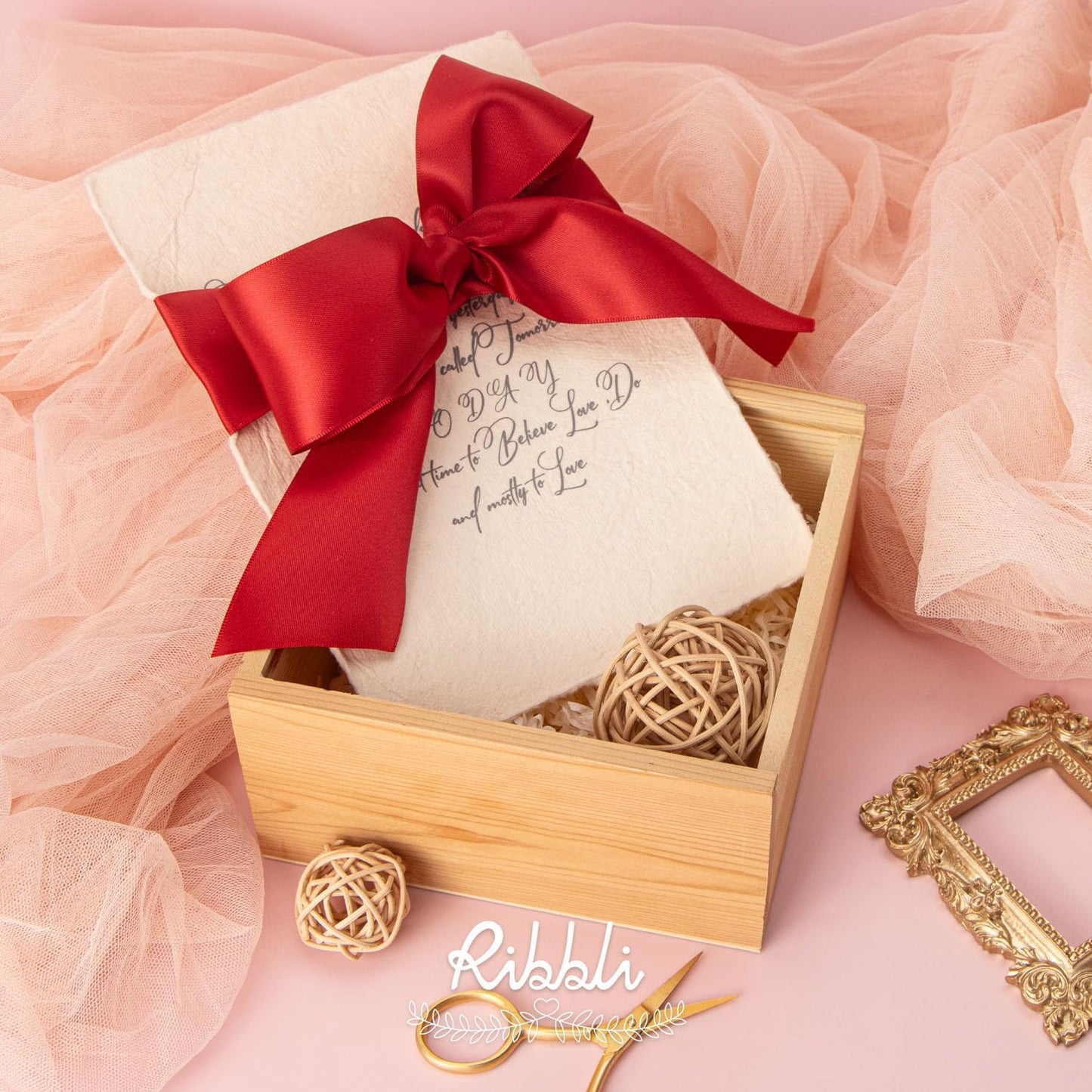 Ribbli Red Double Faced Satin Ribbon, 2” x Continuous 10 Yards,Use for Bows Bouquet,Christmas Gift Wrapping,Floral Arrangement