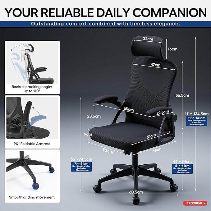 Ergonomic Office Chair, Mesh Desk Chair - Image 5