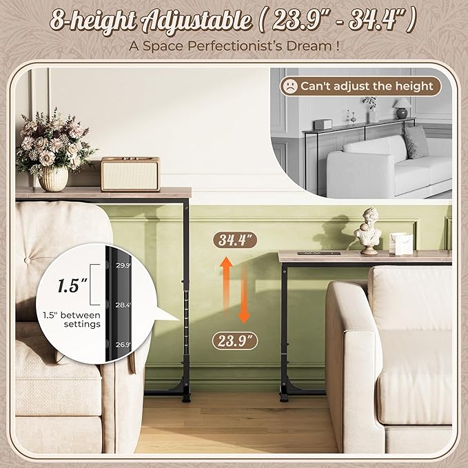 Huuger 78.7 Inch Behind Couch Table - Image 4