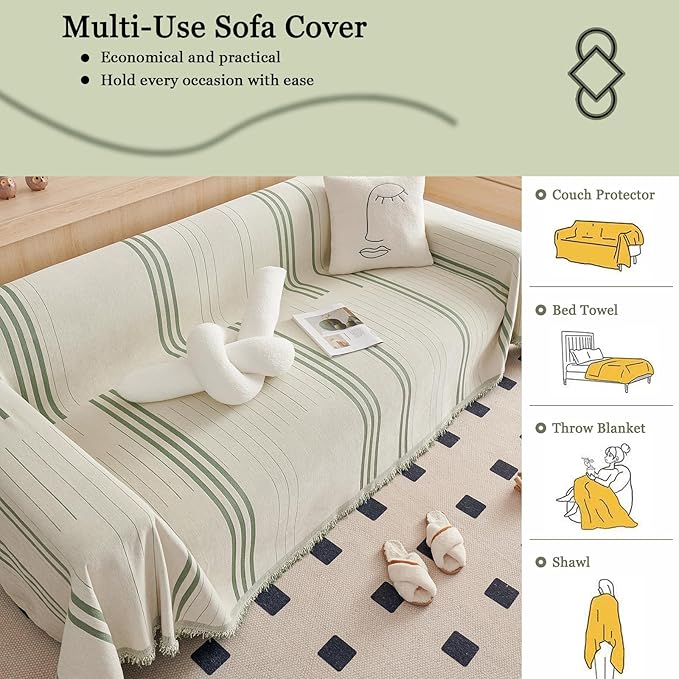 DREAMINGO Couch Cover Reversible Chenille Furniture Protector Sofa Covers - Image 6
