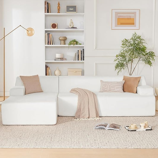 Weture 107" Modular Sectional Cloud Couch, Boneless couches Sponge sectionals by Weture