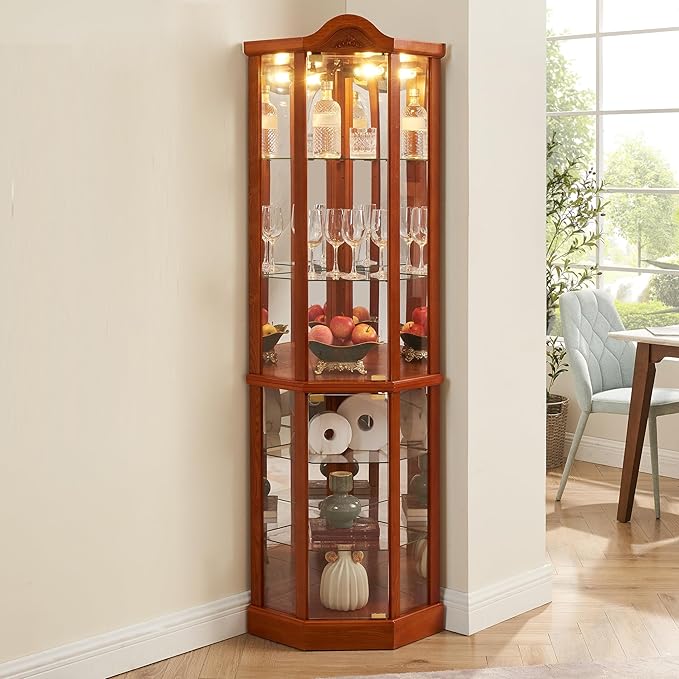 Glass Corner Display Cabinet - Image 4