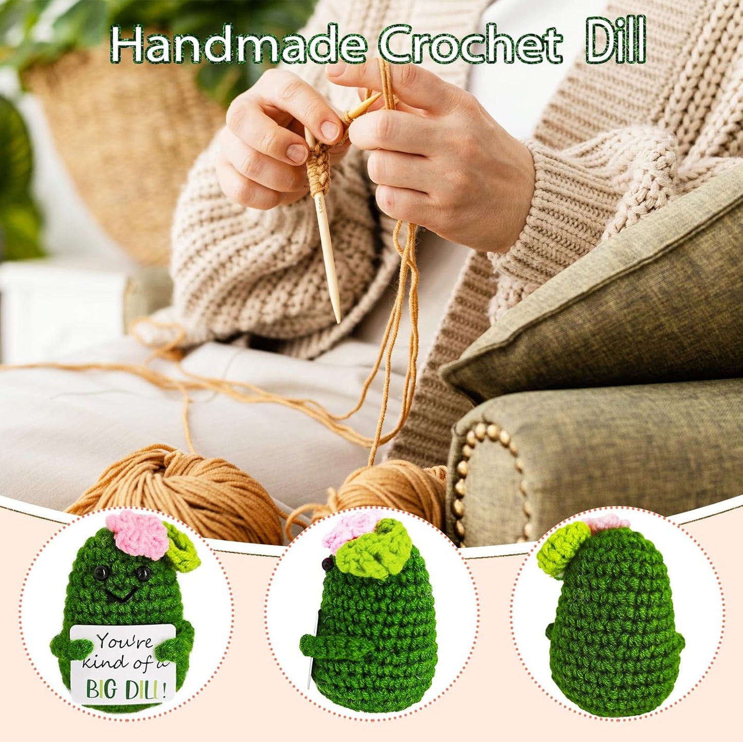 Emotional Support Crochets,Cute Melon Crochet Pattern,Handmade Crochet Melon Birthday Gift for Friend,Besties,Brother,Customized Graduation Gift,Funny Gifts,Funny Stuff