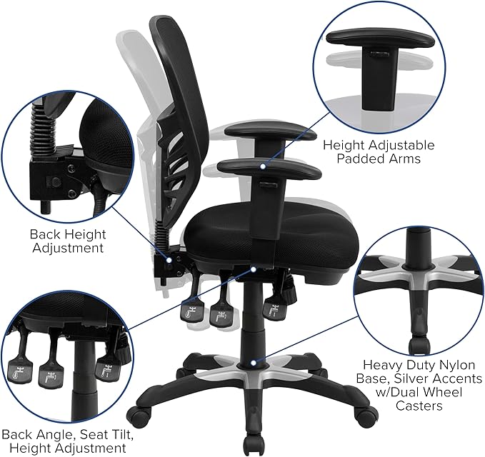 Flash Furniture Nicholas Mid-Back Swivel Desk Chair - Image 13