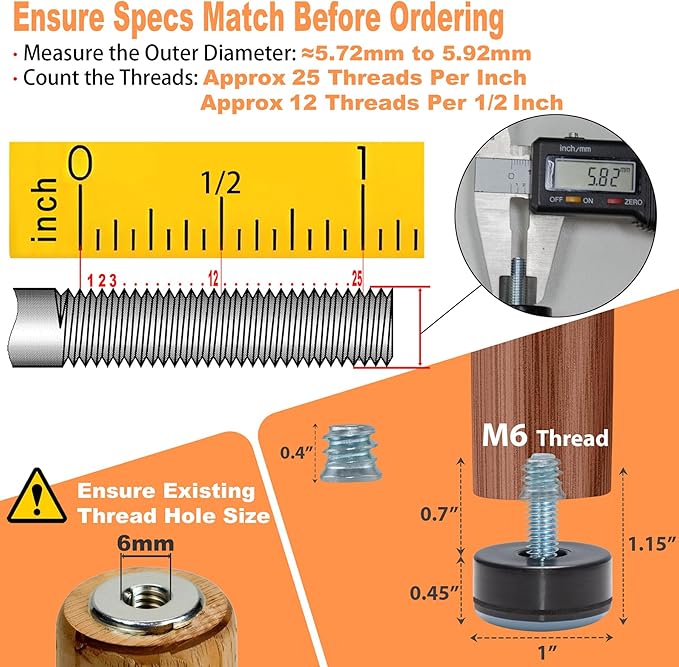 M6 Leveling Feet - Image 2