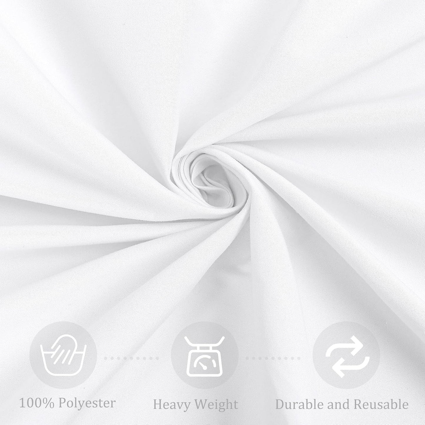 Fivenl 8 Pack Round Tablecloth 90 Inch Round Table Covers Bulk Washable Polyester Fabric Round Table Clothes for Wedding Party Reception Banquet Buffet Restaurant (White, 90 Inch)