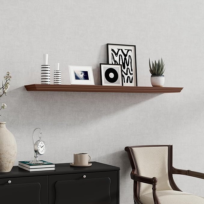 Fun Memories Floating Shelves 48 Inch Long, 9.3 Inch Deep Classic Crown Molding - Image 7
