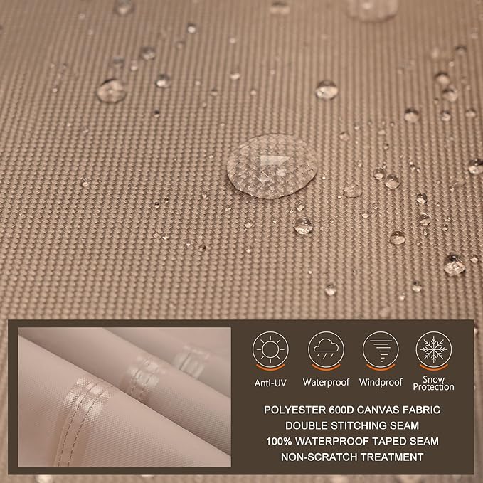 ULTCOVER 600D Tough Canvas Rectangular Patio Furniture Cover - Image 3