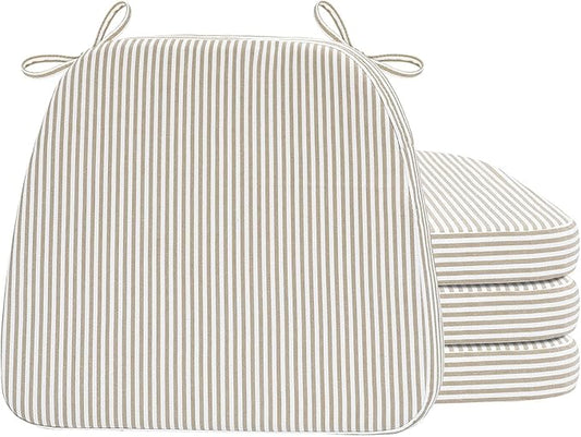 AAAAAcessories D-Shaped Chair Cushions, Machine-Washable Cover, Natural Sand by AAAAAcessories