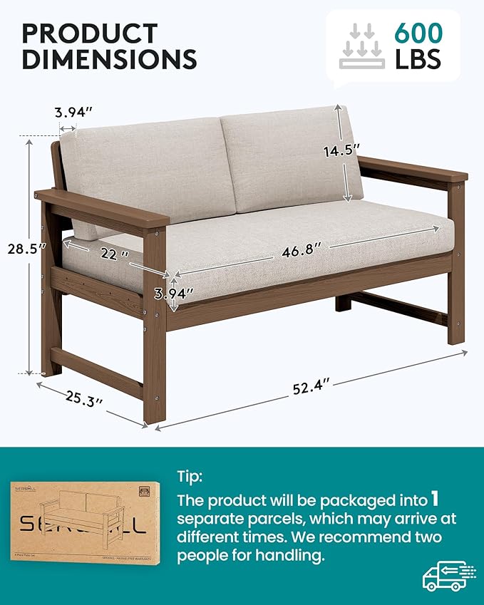 SERWALL HDPE Outdoor Loveseat - Image 5