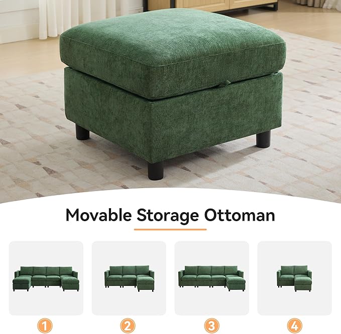 WUTUTUEE 58”Modular Sectional Loveseat Sofa, Modern Love Seat 2 Seater Sofa - Image 7
