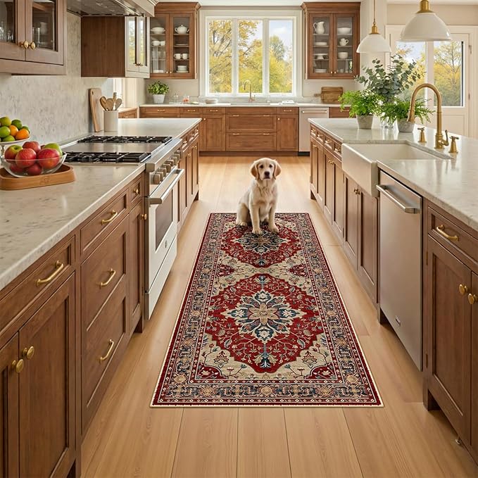 RELEANY Area Rugs 2'x6' Runner Rug Non Slip Washable - Image 2