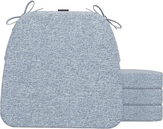 AAAAAcessories D-Shaped Chair Cushions, Machine-Washable Cover, Light Blue by AAAAAcessories