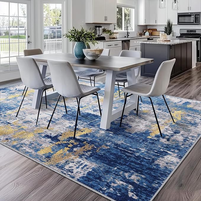RELEANY Washable Area Rugs 10'x12' Non-Slip Modern Abstract Soft - Image 2