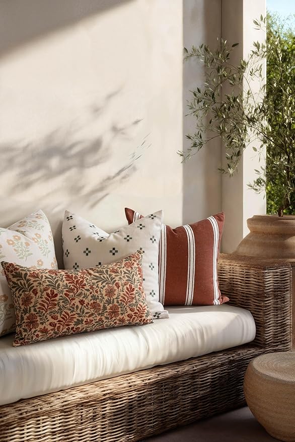 Crumbs Home Modern Farmhouse California Casual Indoor Outdoor Lumbar Pillow - Image 3