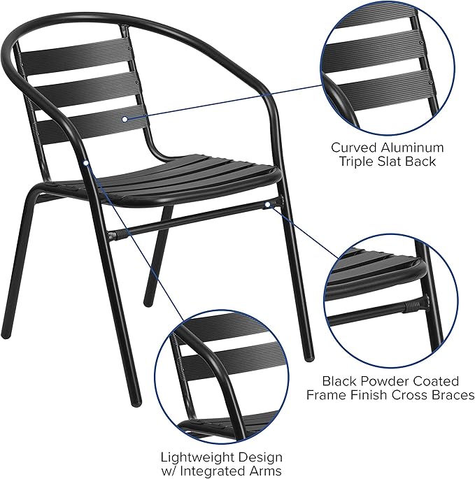 Flash Furniture Lila 5 Piece Patio Dining Set - Image 4