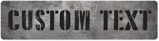 Custom Sign, Custom Street Sign, 11 Font Colors, 13 Font Styles, 4 Hole Options, 22 Sizes, 3x12 Inches, Ideal Christmas Gift, Rust Free DiBound, Fade Resistant, Made in USA by My Sign Center (Grunge