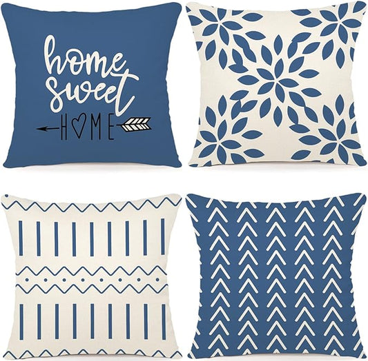 YCOLL Pillow Covers 16x16 Set of 4, Modern Sofa Throw Pillow Cover, Decorative by PillowCoversExpert