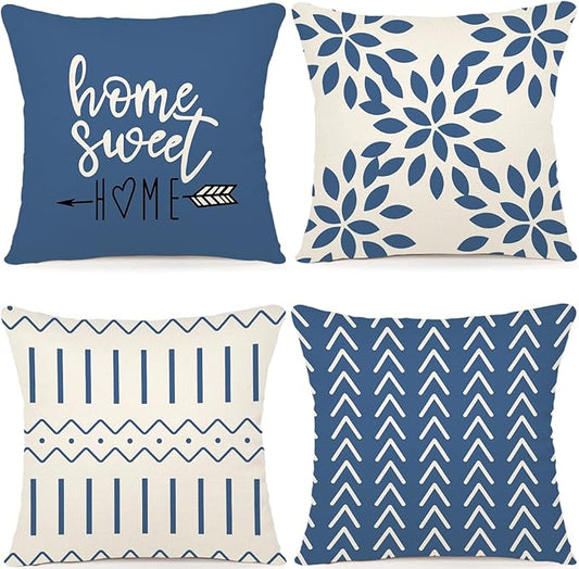 YCOLL Pillow Covers 22x22 Set of 4, Modern Sofa Throw Pillow Cover, Decorative by PillowCoversExpert