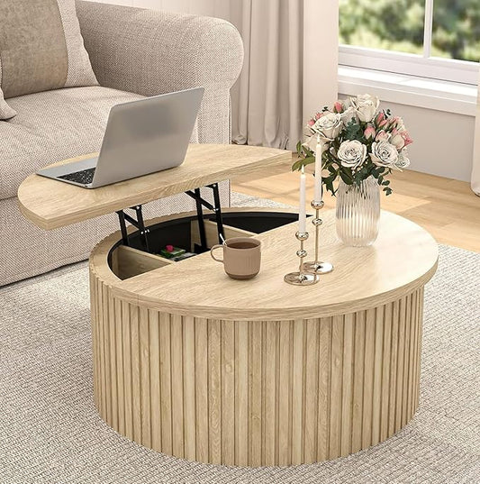 Fsbecl Fluted Lift Top Coffee Table by Fsbecl