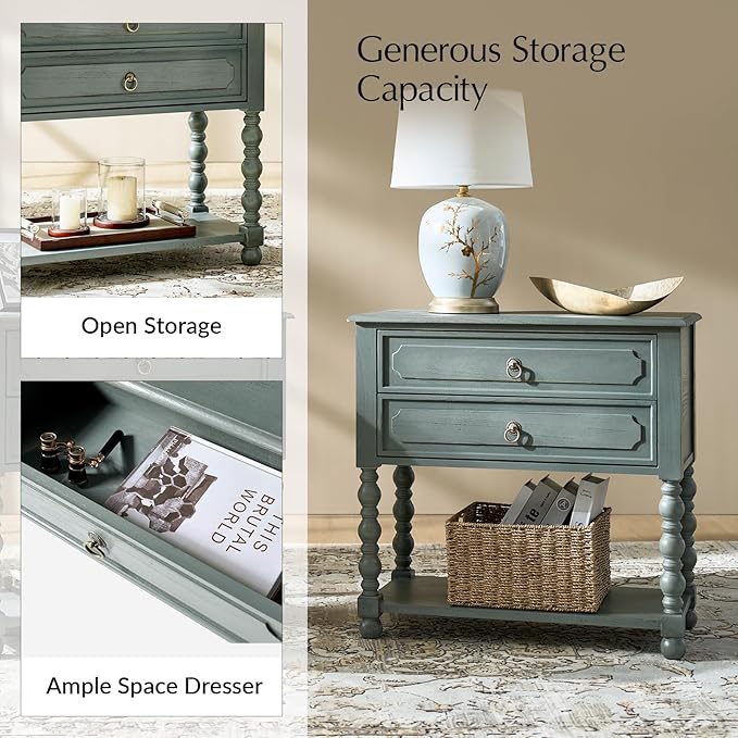 HULALA HOME Farmhouse Storage End Table Set of 2 - Image 4