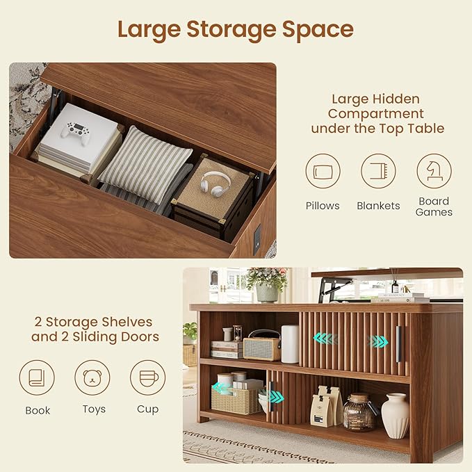 Itaar 31.5" Lift Top Coffee Table - Image 7