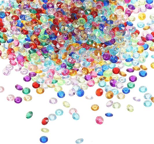 PATIKIL 4000 Pcs Wedding Table Scatter Confetti Crystals 6mm Acrylic Diamonds Vase Fillers Gems for Table Centerpiece Decorations Party Vase Beads, Mixed Colors