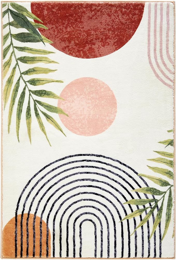 RoomTalks Boho Cute Bathroom Rugs Bath Mat Non Slip Washable, Modern Abstract - Image 9