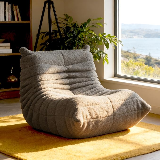 Giant Bean Bag Chair for Adults, Comfy Chair for Bedroom, Memory Foam Chair - Image 8