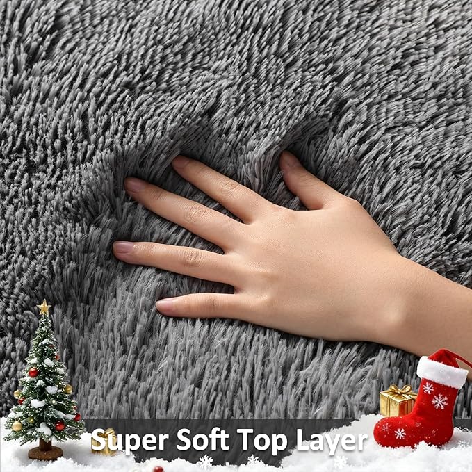 Ophanie 8x10 Area Rugs for Living Room, Upgrade Non-Slip Fluffy Soft Large Shag - Image 2